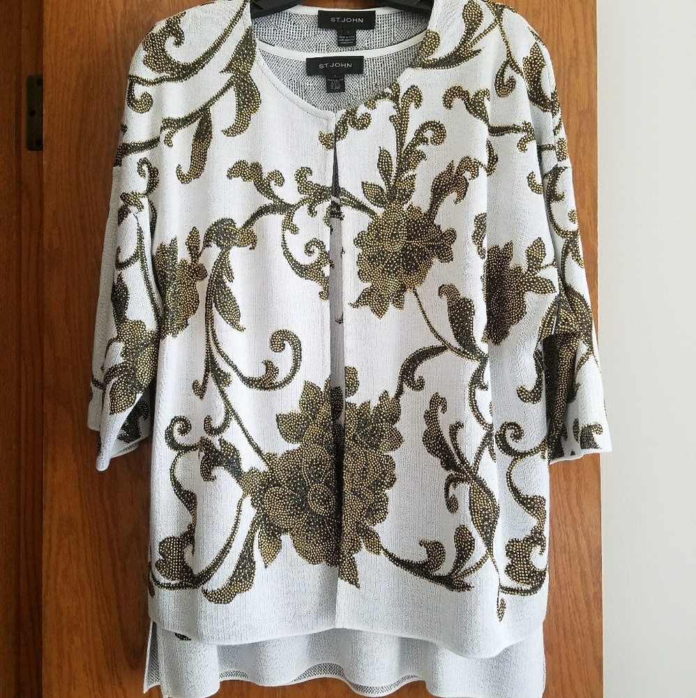 NWOT St. John Knitted Tank and Cardigan